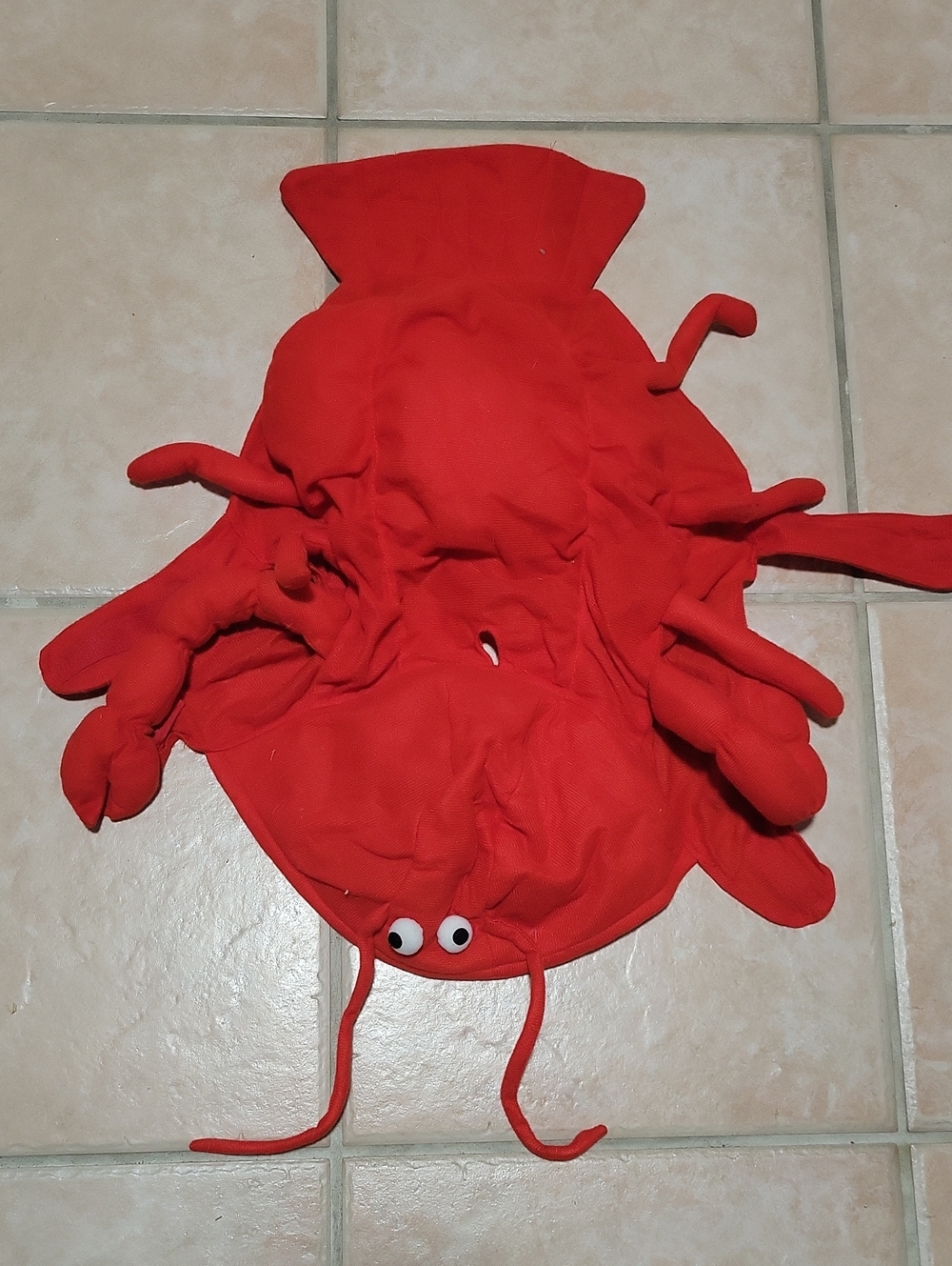 Halloween Dog Pet Easy On Off LOBSTER Crayfish Hoodie Costume Outfit Dog Medium